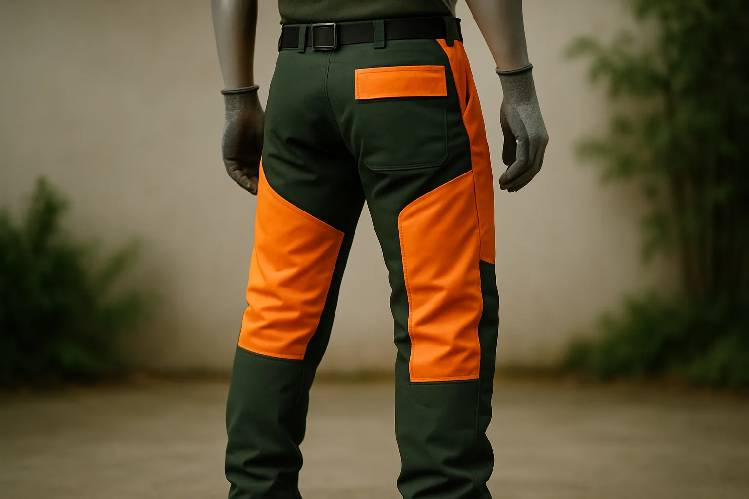 Schnittschutzhose Form C mit Rundumschutz an Vorder- und Rückseite